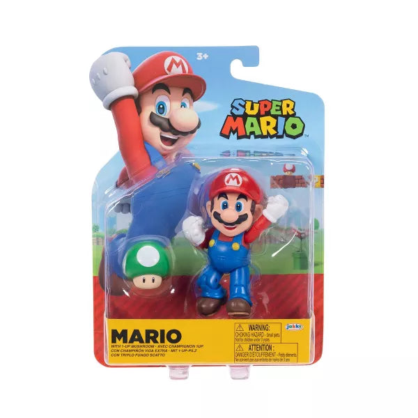 Nintendo Super Mario with 1-Up Mushroom Figure - VGMX
