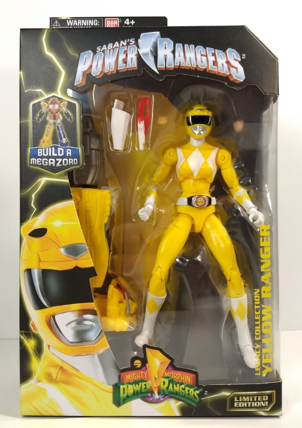 Power Rangers Legacy ‑ Mighty Morphin Ranger Legacy Figure, 6.5" Yellow - VGMX