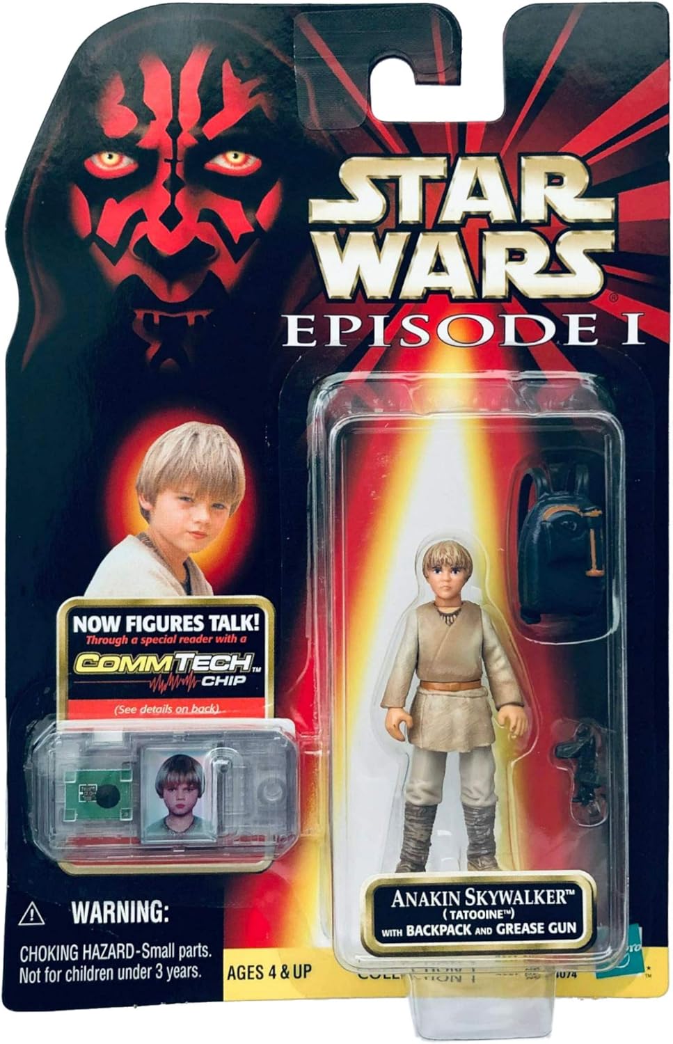 Star Wars Episode 1 Anakin Skywalker with Backpack and Grease Gun Action Figure - VGMX