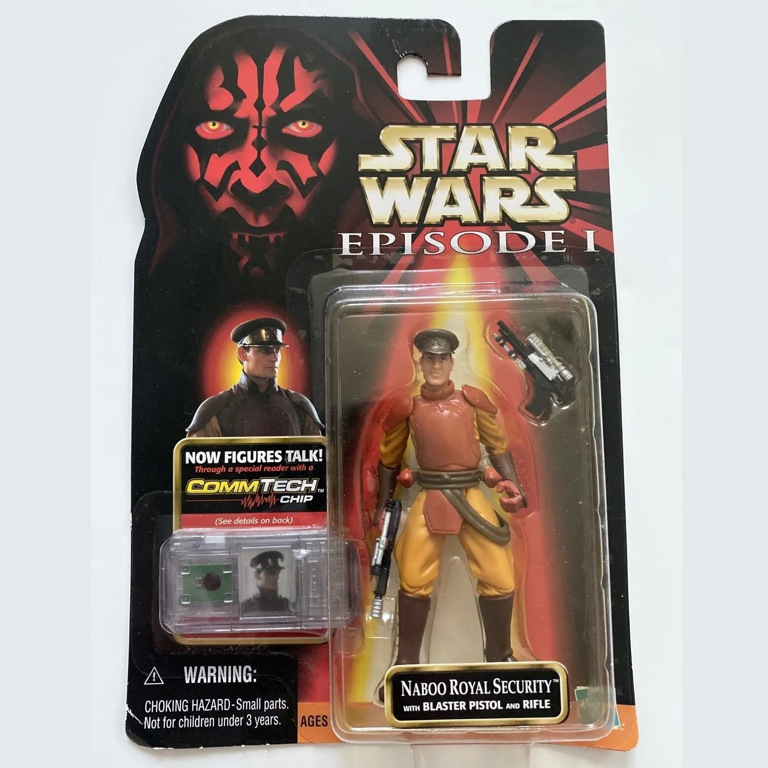 Star Wars Episode 1 Naboo Royal Security with Blaster Pistol and Rifle Action Figure - VGMX