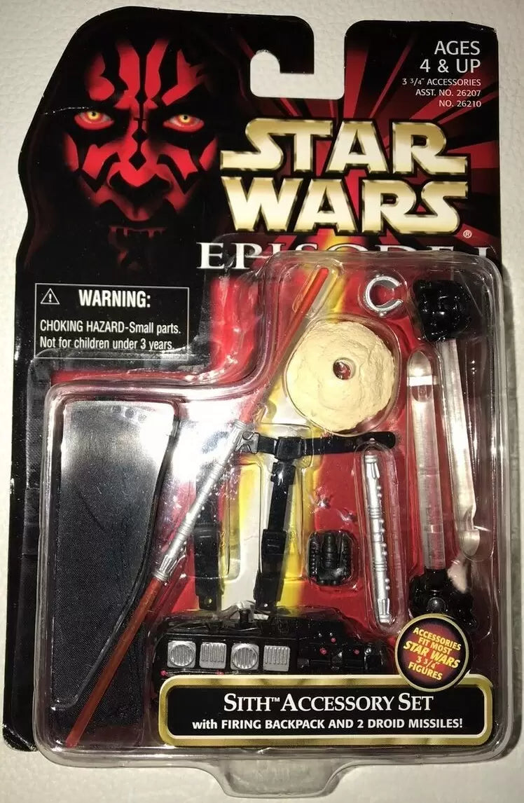 Star Wars Episode 1 Sith Accessory Set with Firing Backpack and 2 Droid Missiles - VGMX