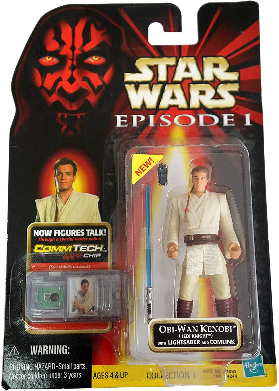 Star Wars Episode I Obi Wan Kenobi Jedi Knight with Lightsaber and Comlink Action Figure - VGMX