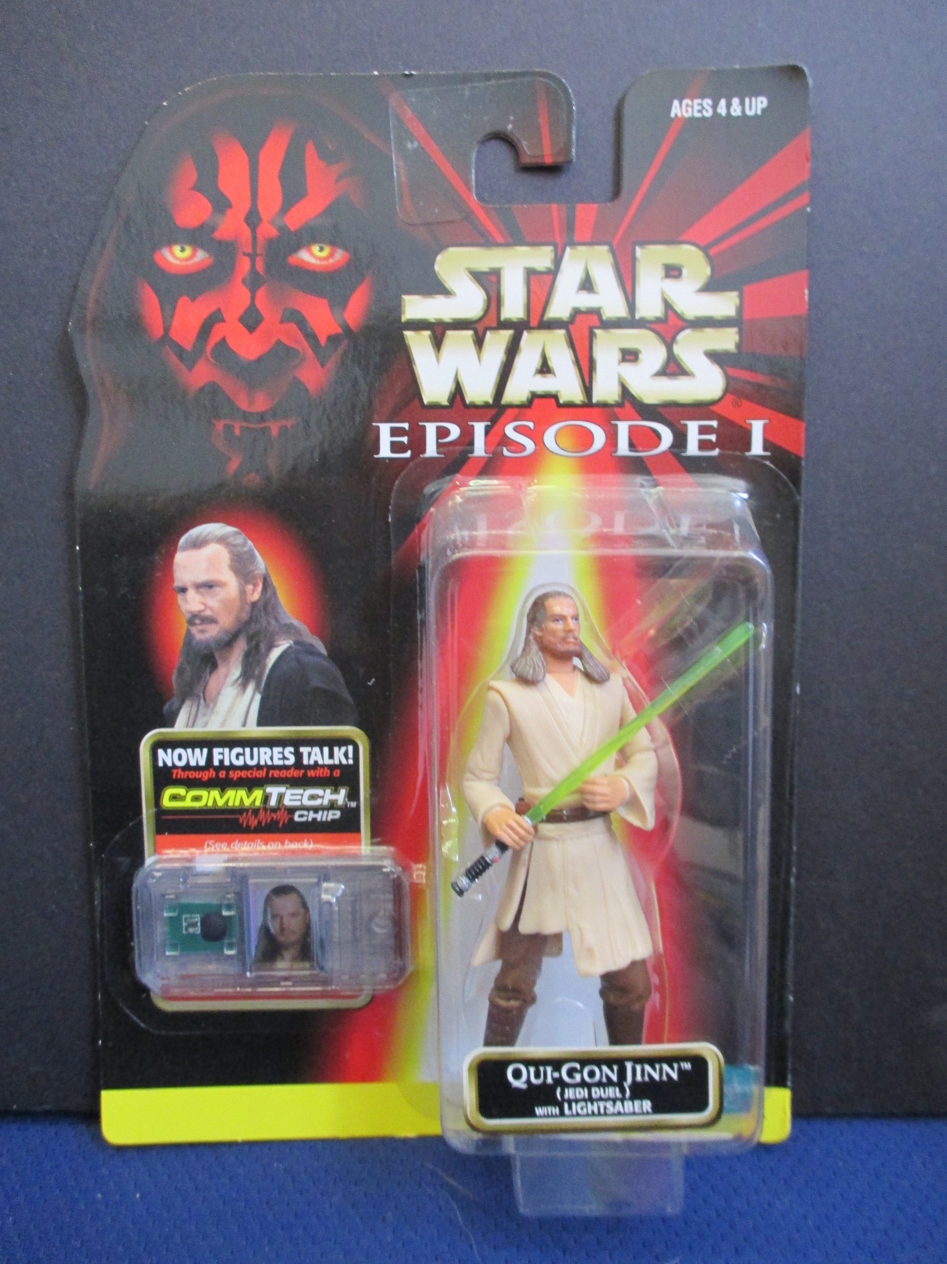 Star Wars Episode I Qui-Gon Jinn (Jedi Duel) with Lightsaber Action Figure - VGMX