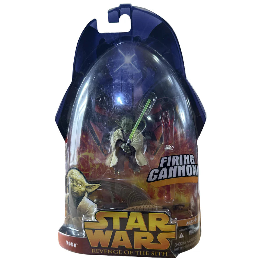 Star Wars Revenge of the Sith Yoda Firing Cannon Action Figure - VGMX