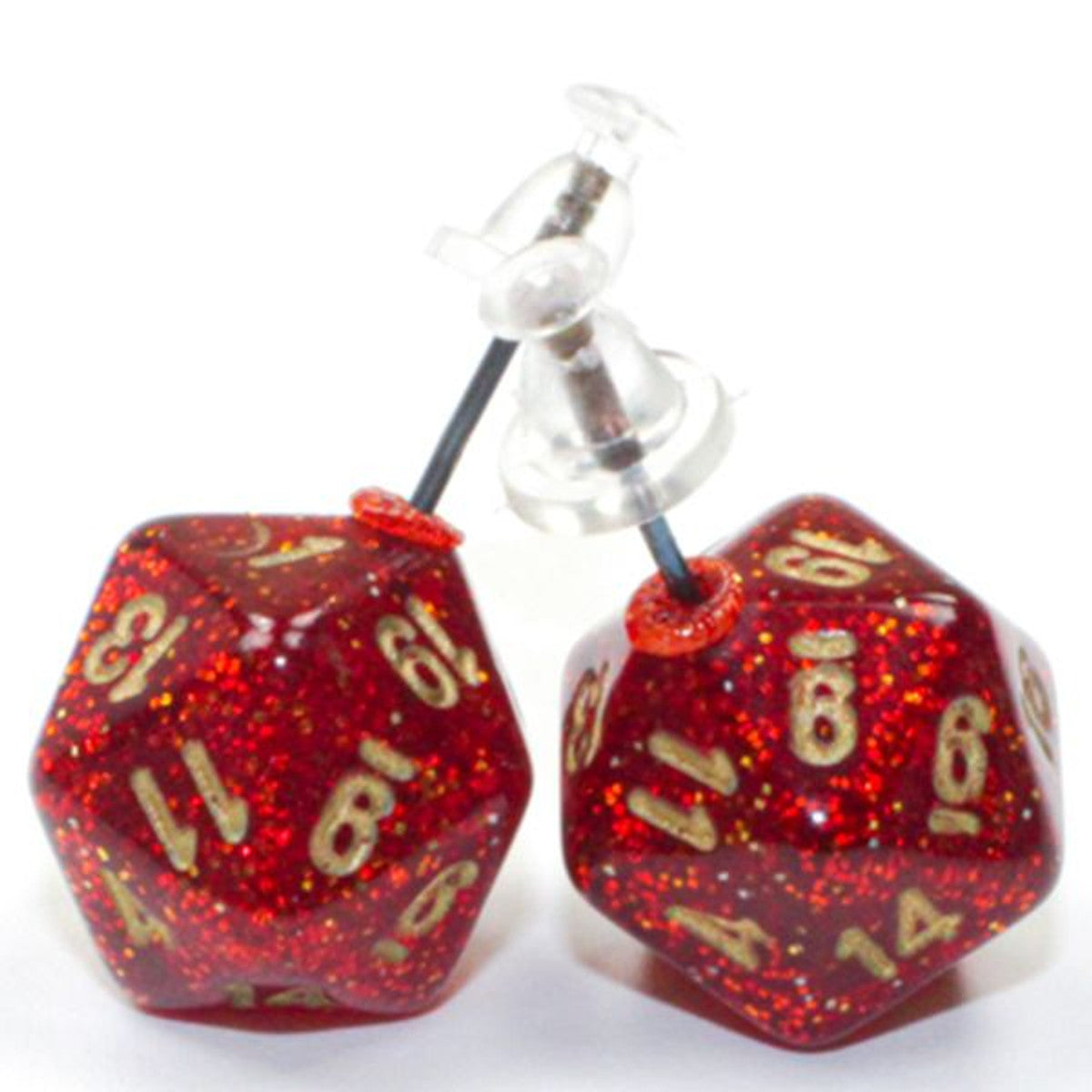Chessex Dice Mini Polyhedral d20 Stud Earrings (Various Colors)