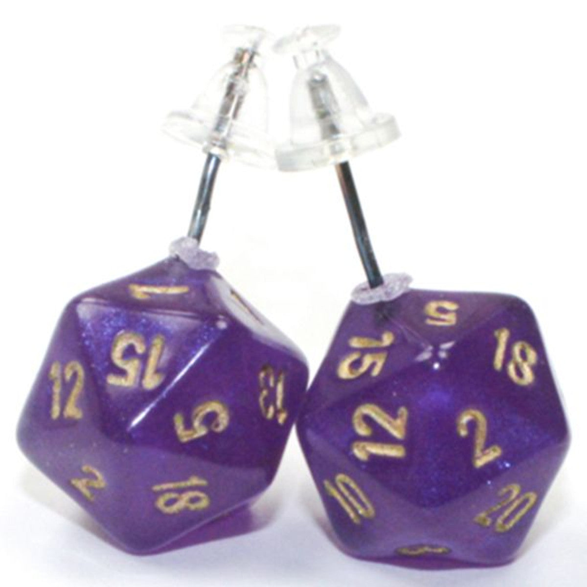 Chessex Dice Mini Polyhedral d20 Stud Earrings (Various Colors)