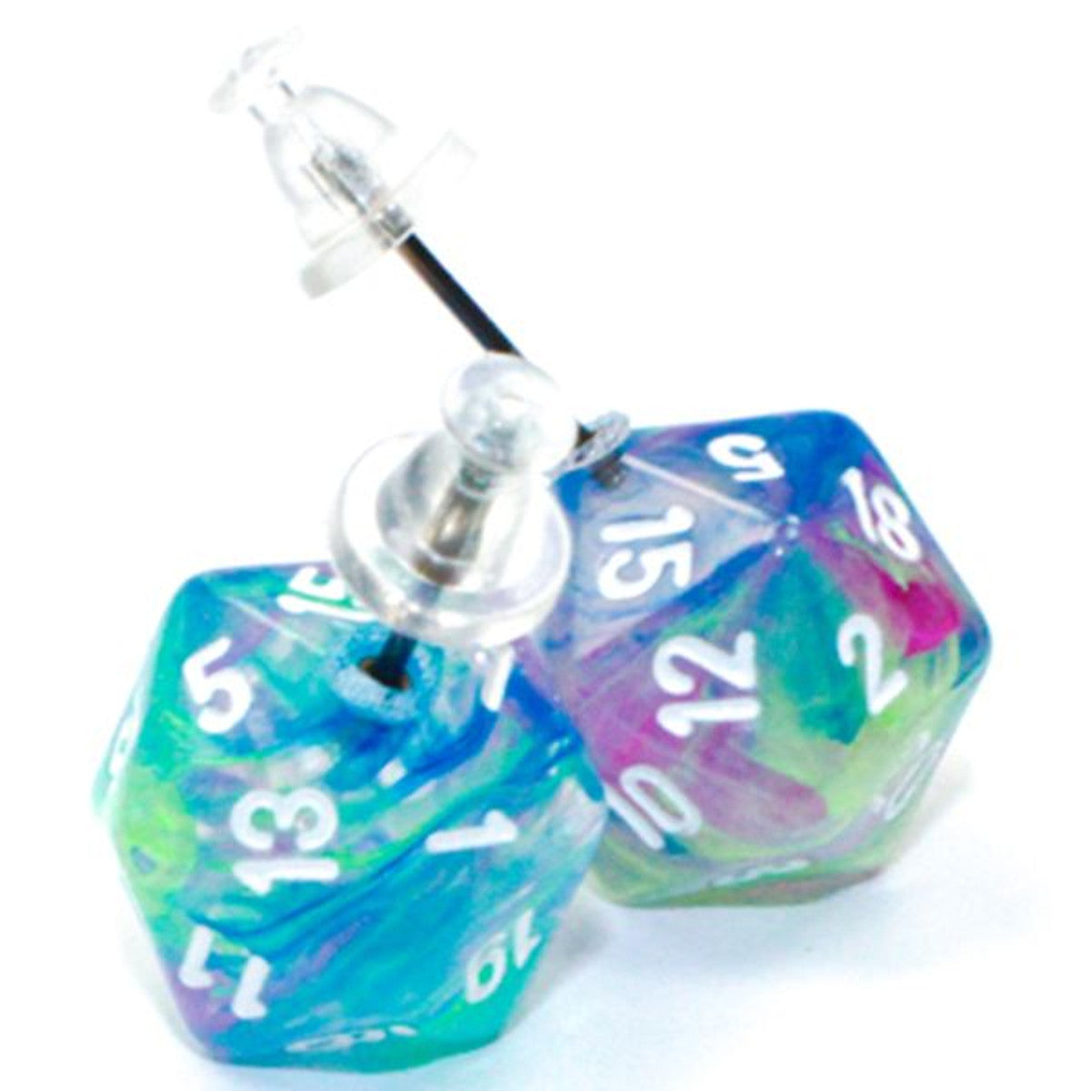 Chessex Dice Mini Polyhedral d20 Stud Earrings (Various Colors)