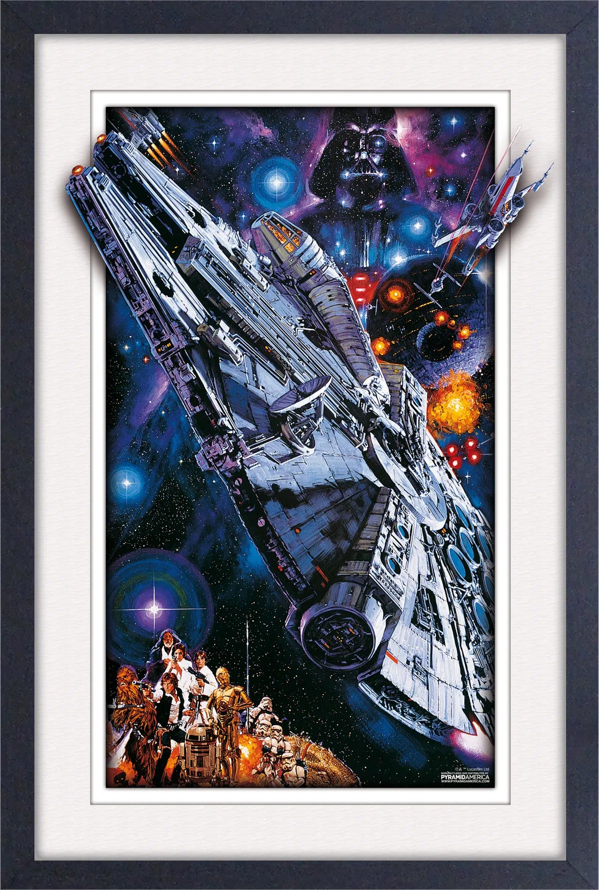 Star Wars Millennium Falcon Framed Poster - VGMX