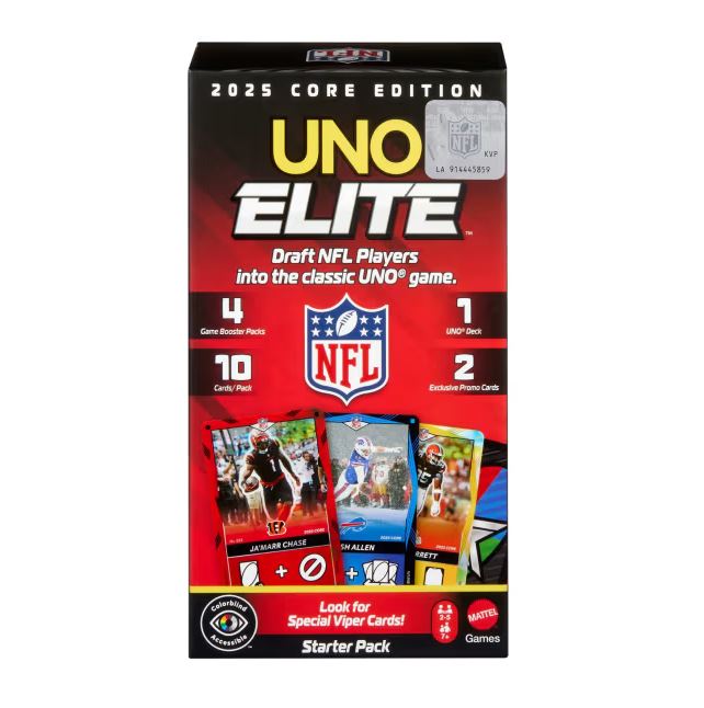 UNO Elite NFL 2025 Core Edition Starter Pack Card Game - VGMX