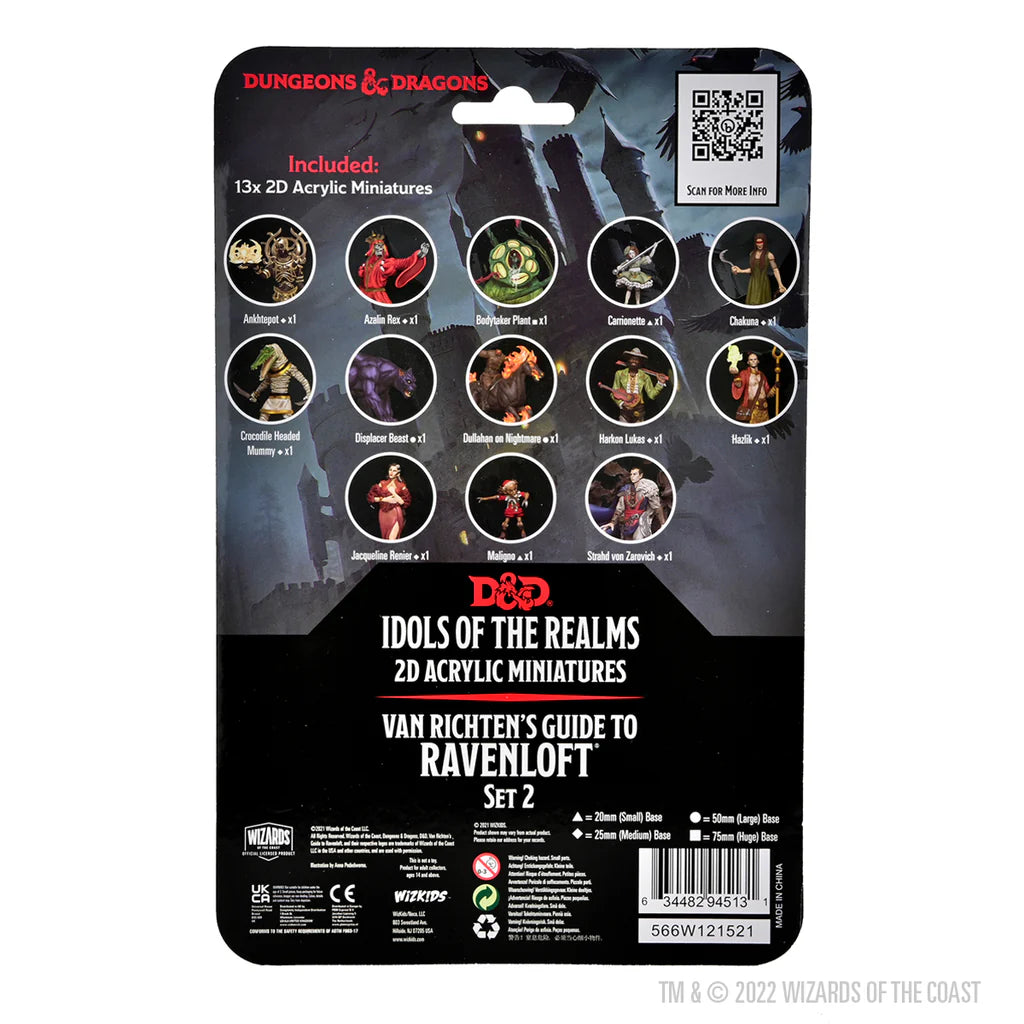Dungeons & Dragons: Idols of the Realms 2D Acrylic Miniatures: Guide to Ravenloft Set 2 - VGMX