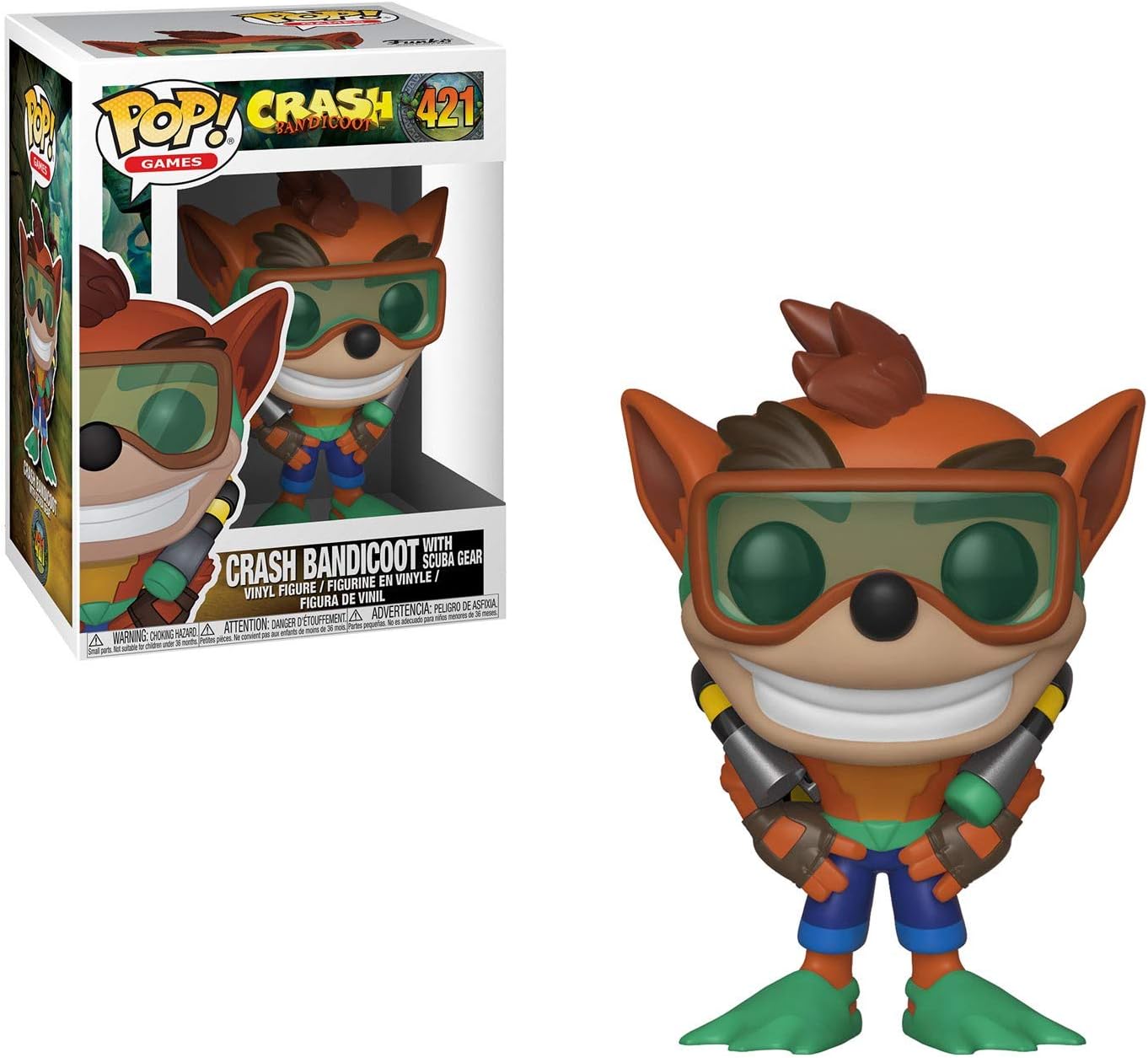 Funko Pop! Crash Bandicoot with Scuba Gear #421 - VGMX