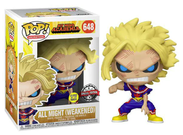 Funko Pop! My Hero Academia All Might (Weakened) Glows in the Dark [Special Edition] #648 - VGMX