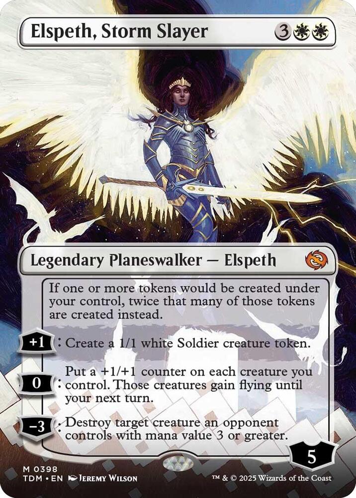 Magic: The Gathering: Elspeth, Storm Slayer (Borderless) - Tarkir: Dragonstorm - VGMX