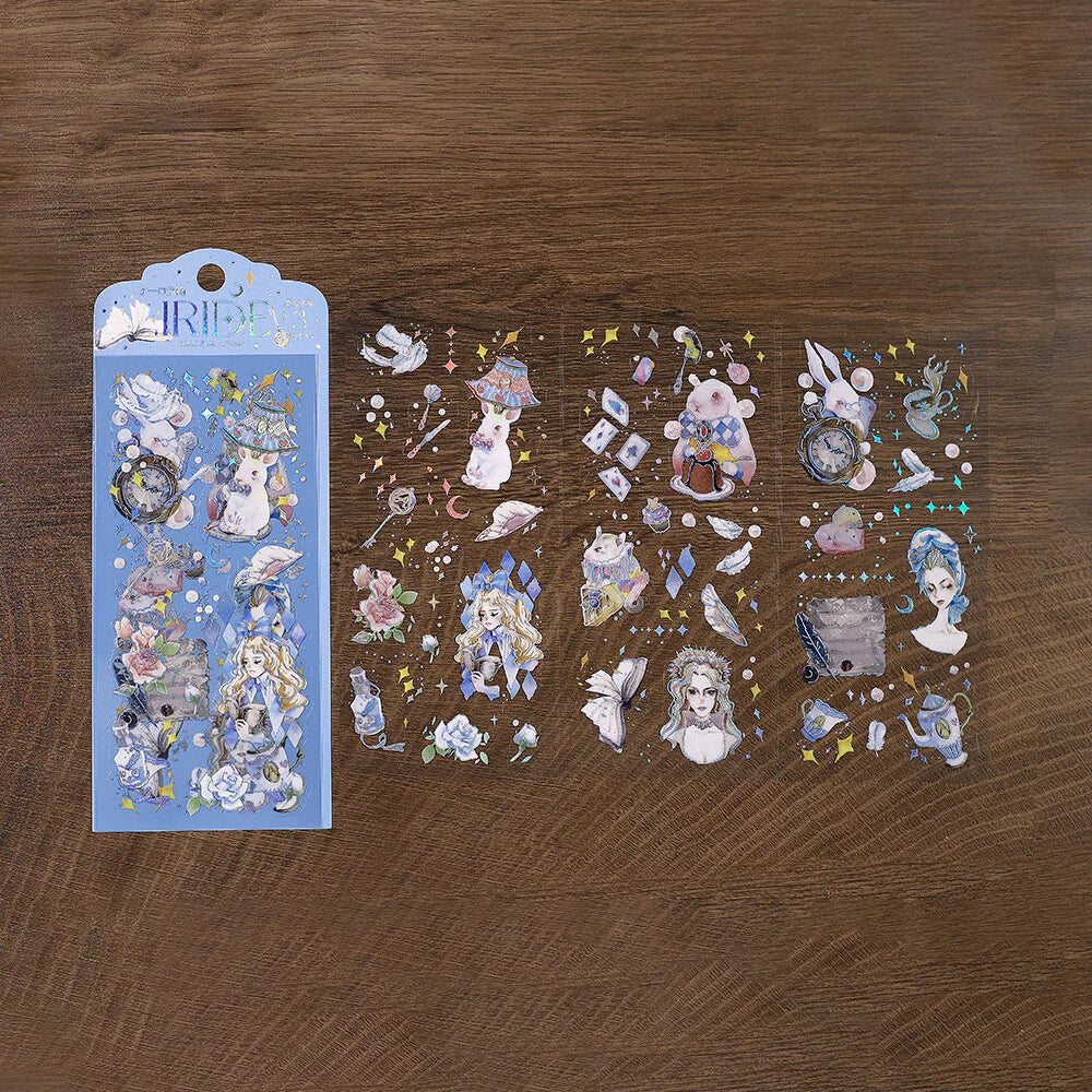 BGM IRIDE Holographic Foil Clear Sticker Sheets - Wonderland - VGMX