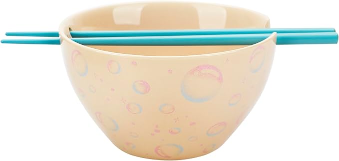 Bioworld Disney Lilo & Stitch 6 in. Ceramic Ramen Bowl with Chopsticks