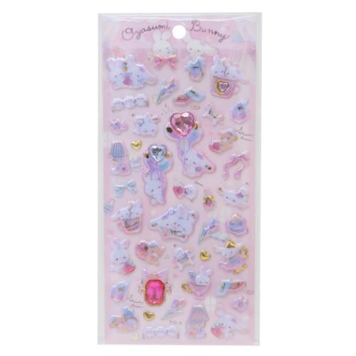 Oyasumi Bunny Pink Aurora Puffy Stickers - VGMX
