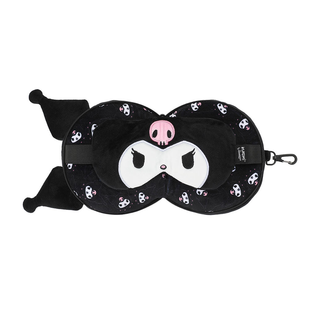 Sanrio Kuromi Convertible Big Face Neck Pillow & Eye Mask Set