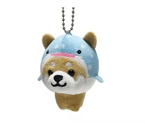 Shiba Inu Costume Tabisuru Mameshiba Dog Plush Keychain