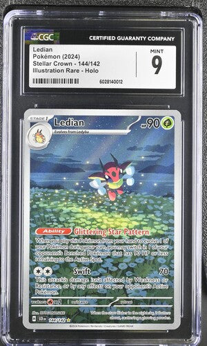 Pokémon: Ledian 144/142 Stellar Crown CGC 9 - VGMX