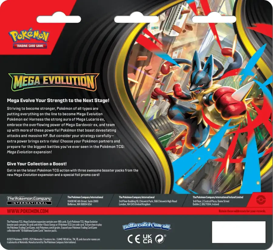 Pokémon TCG: Mega Evolution 3-Pack Blister - VGMX