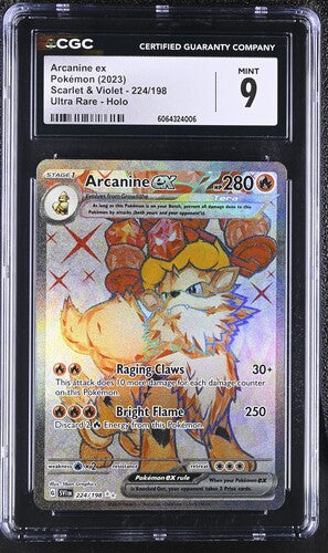 Pokemon: Arcanine ex - Scarlet & Violet Base Set - CGC 9