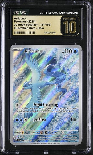 Pokemon: Articuno 161/159 - Journey Together - CGC Pristine 10 - VGMX