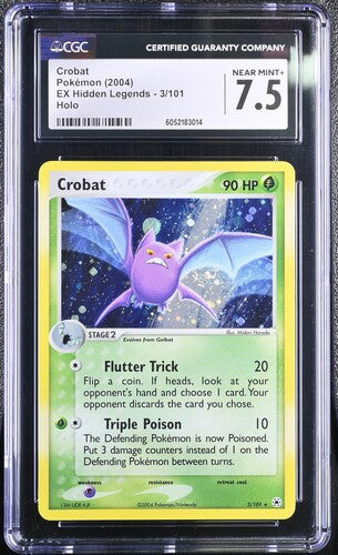 Pokémon: Crobat Holo 3/101 EX Hidden Legends CGC 7.5 - VGMX