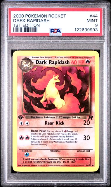 Pokemon: Dark Rapidash 44/82 - Team Rocket 1st Edition - PSA 9 - VGMX