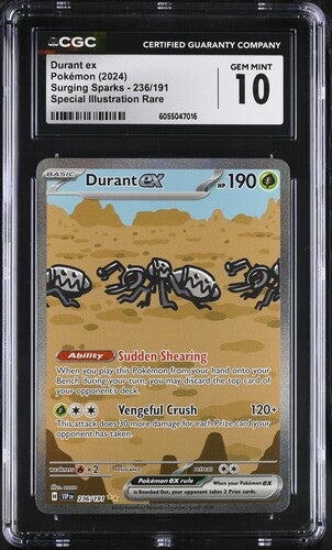Pokemon: Durant ex - 236/191 - CGC 10 - Surging Sparks - VGMX