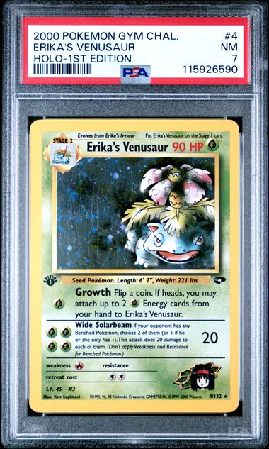 Pokémon: Erika's Venusaur 4/132 Gym Challenge PSA 7 - VGMX