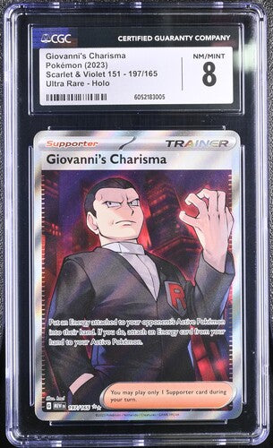 Pokémon: Giovanni's Charisma 197/165 - Scarlet & Violet 151 CGC 8 - VGMX
