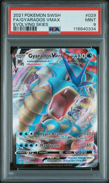 Pokémon: Gyarados vmax - Evolving Skies - PSA 9