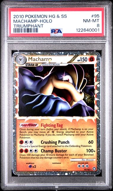 Pokemon: Machamp 95/102 - Triumphant - PSA 8 - VGMX
