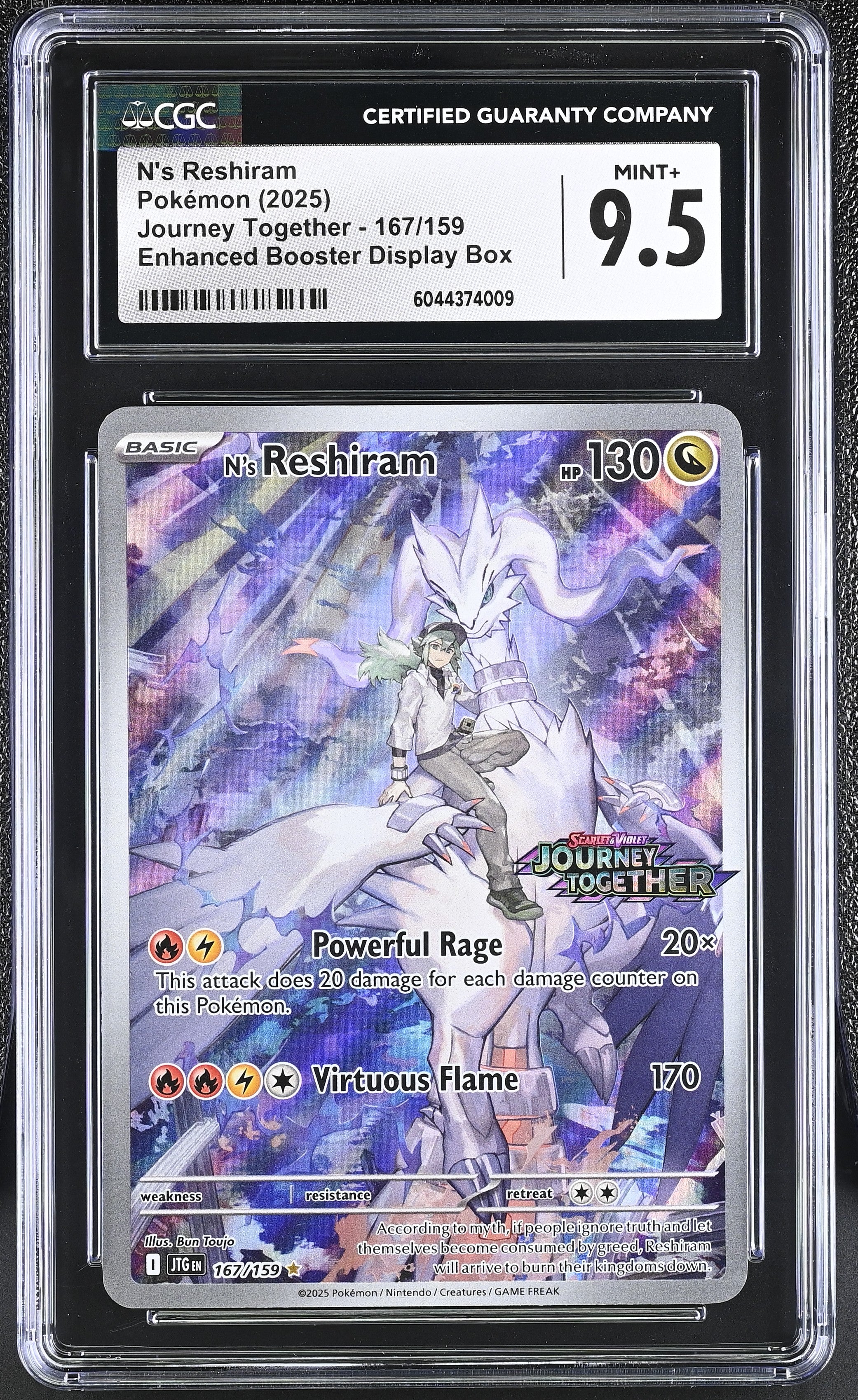 Pokémon: N's Reshiram 167/159 - Journey Together CGC 9.5