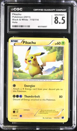 Pokemon: Pikachu 115/114 - Black & White - CGC 8.5 - VGMX
