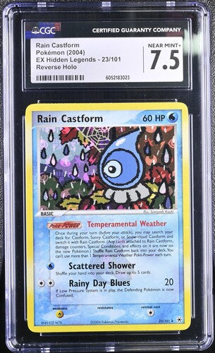 Pokémon: Rain Castform 23/101 Reverse Holo - EX Hidden Legends CGC 7.5 - VGMX