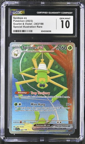 Pokémon: Spidops ex 243/198 - Scarlet & Violet CGC Gem Mint 10 - VGMX