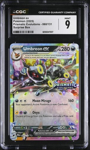 Pokemon: Umbreon ex - 060/131 - CGC 9 (Prismatic Evolutions Stamp) - VGMX