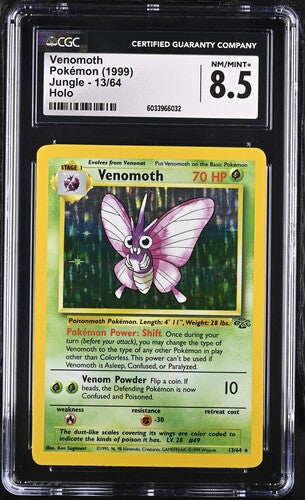 Pokémon: Venomoth Holo 13/64 Jungle CGC 8.5 - VGMX