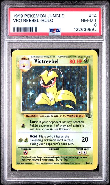 Pokemon: Victreebel 14/64 - Jungle Holo - PSA 8 - VGMX