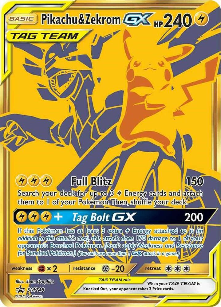Pokemon: Pikachu & Zekrom GX SM248 - Sun & Moon Promos - VGMX