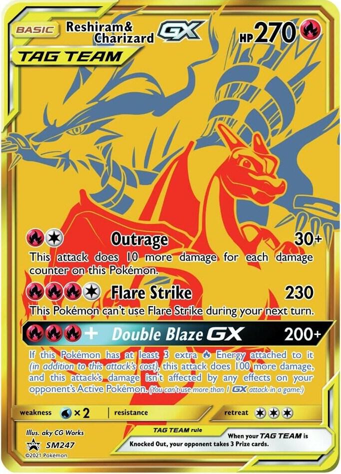 Pokemon: Reshiram & Charizard GX SM247 - Sun & Moon Promo - VGMX