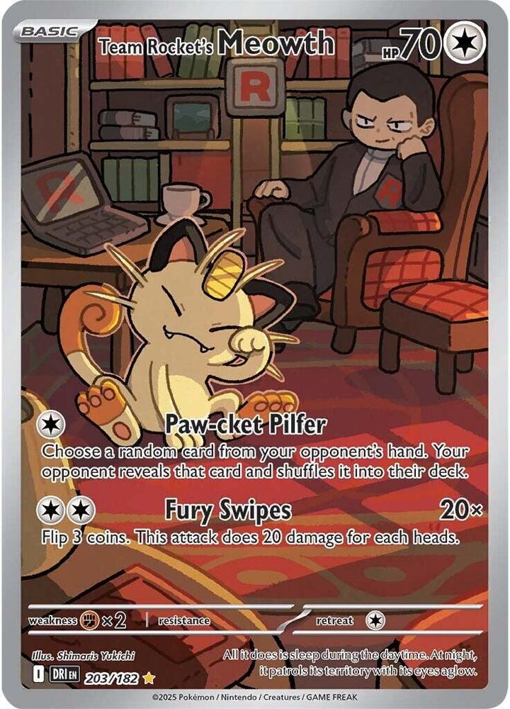 Pokemon: Team Rocket's Meowth 203/182 - Destined Rivals - VGMX