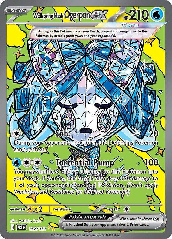 Pokemon: Wellspring Mask Ogerpon ex 152/131 - Prismatic Evolutions - VGMX