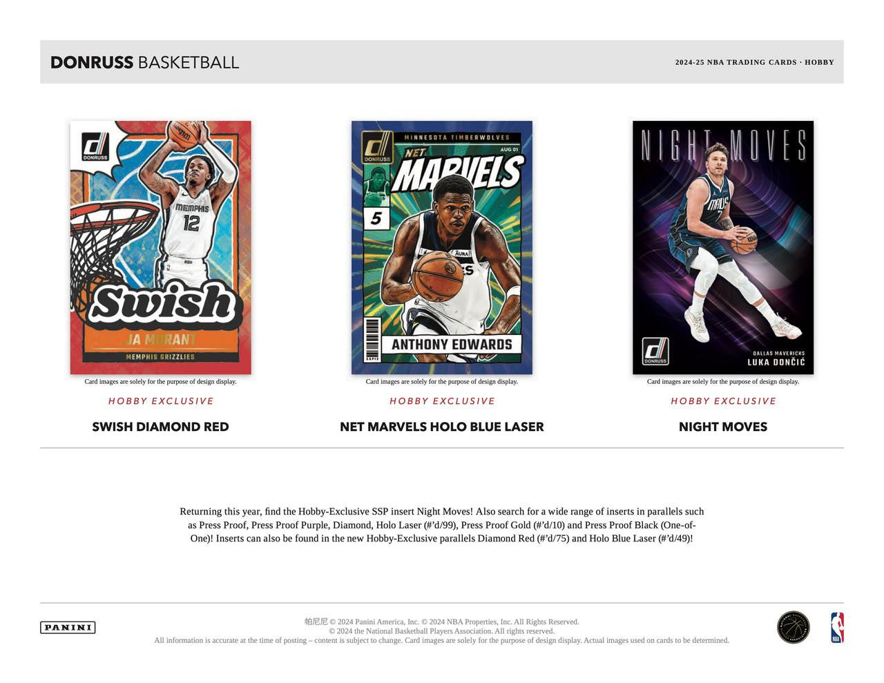 2024/25 Panini Donruss Basketball Hobby Pack - VGMX