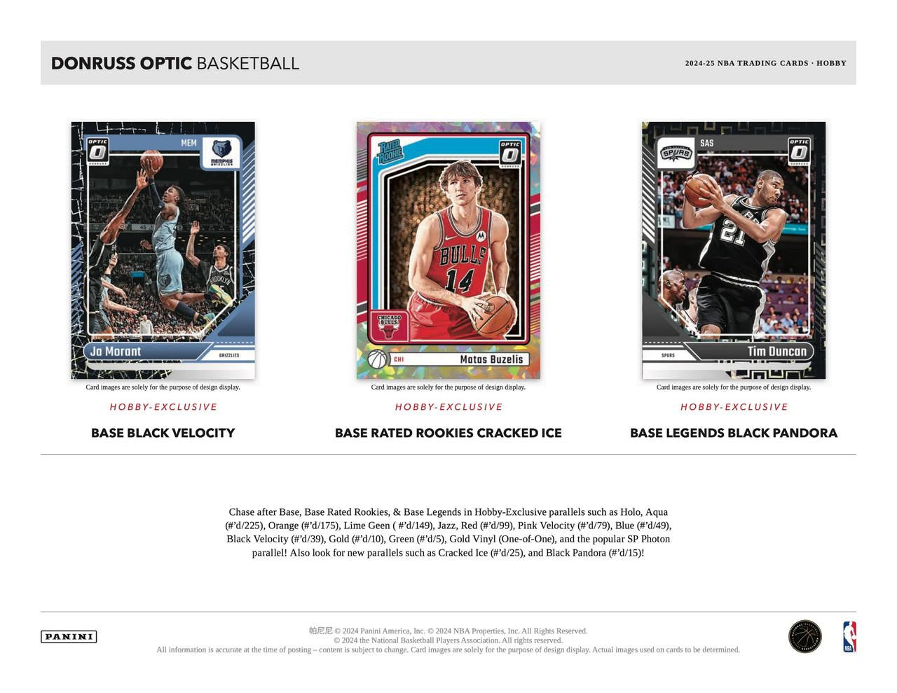 2024-25 Panini Donruss Optic Basketball Hobby Pack - VGMX
