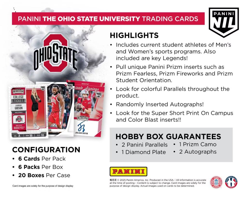 2024-25 Panini NIL The Ohio State University Collegiate Hobby Box - VGMX