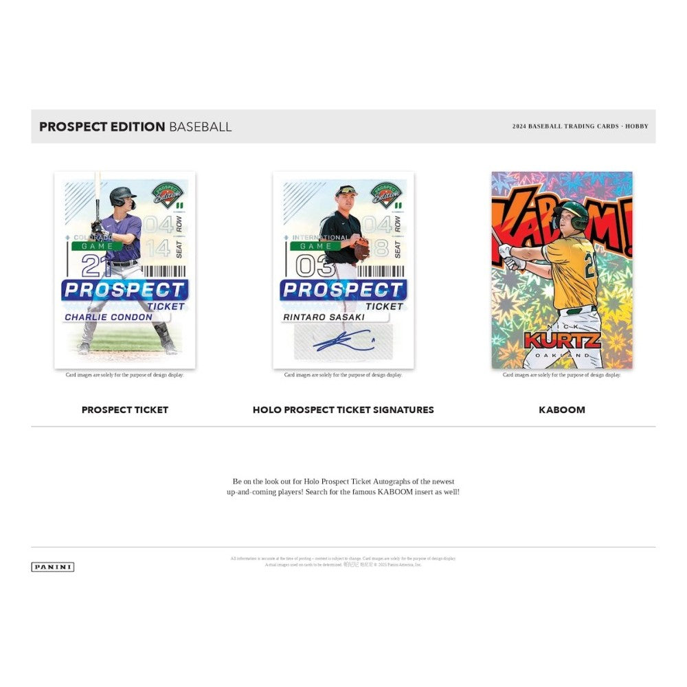2024 Panini Prospect Edition Baseball Hobby Pack - VGMX