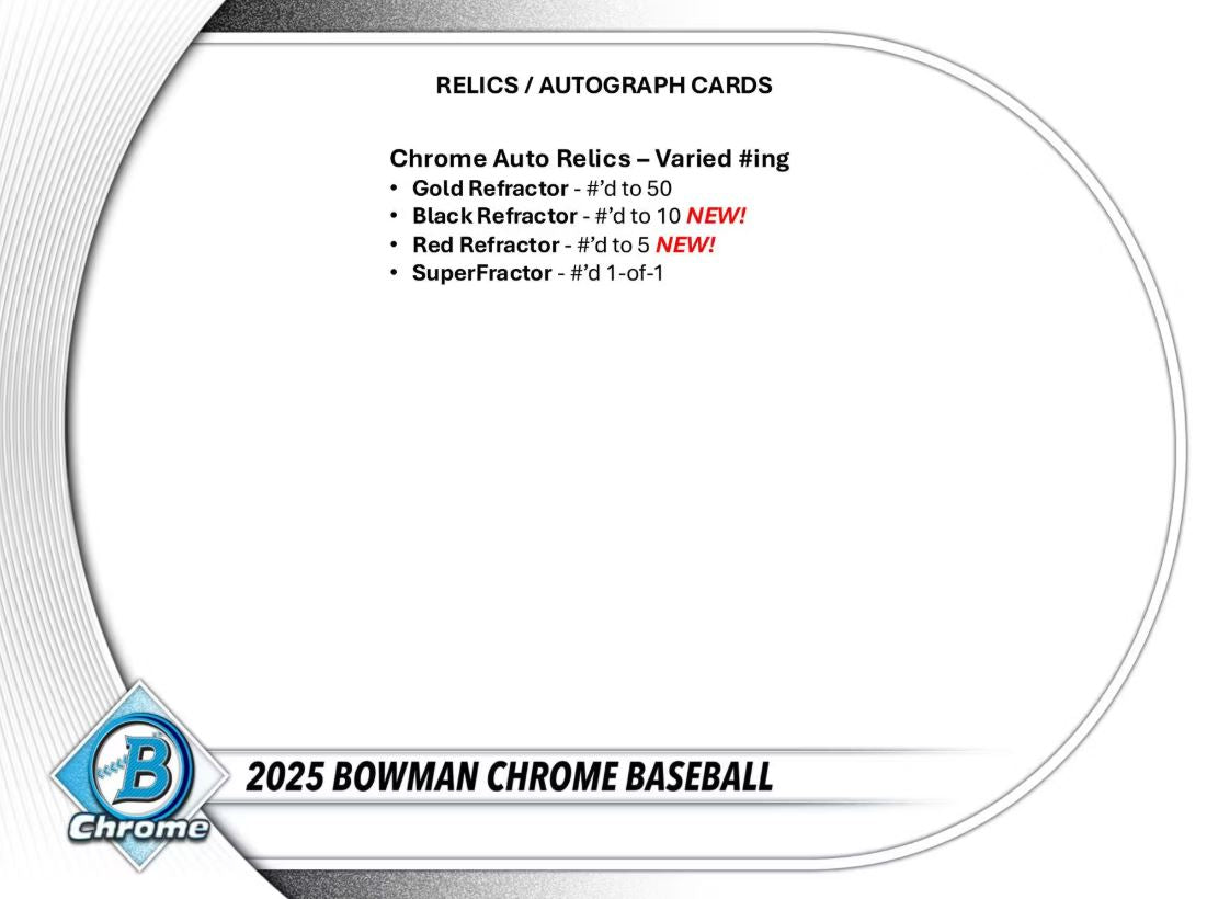 2025 Bowman Chrome Baseball Breaker Delight Box - VGMX
