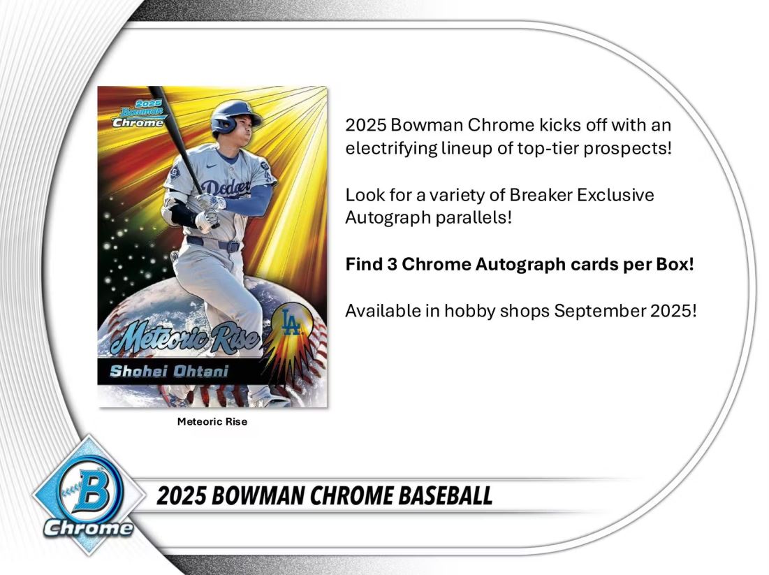 2025 Bowman Chrome Baseball Breaker Delight Box - VGMX